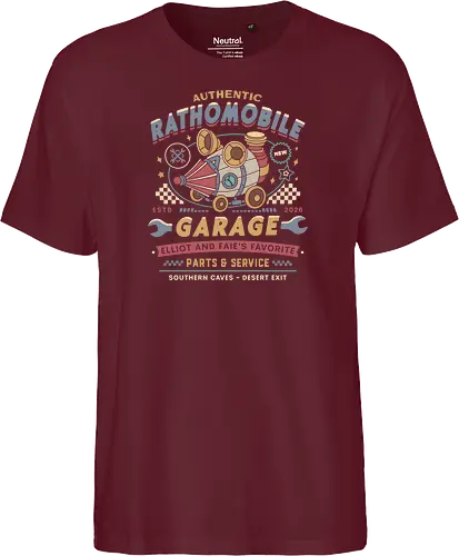 Rathomobile Garage Grunge - the adventures of elliot, rathomobile, elliot, faie, calotesia, video game, gaming, gamer, jrpg, fantasy, adventure, garage - Fairtrade T-Shirt
