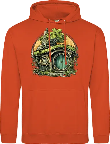 The Shire - lotr, hobbit, middle earth, bilbo, frodo baggins, Pen and Paper, green door, Wizard, fantasy novel, ttrpg gift, one ring, dark lord, sauron - Standard Hoodie
