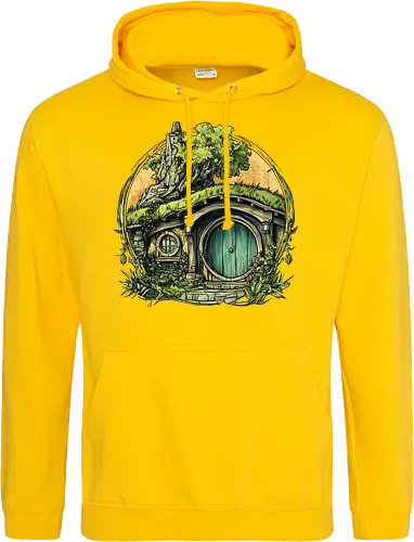 The Shire - lotr, hobbit, middle earth, bilbo, frodo baggins, Pen and Paper, green door, Wizard, fantasy novel, ttrpg gift, one ring, dark lord, sauron - Standard Hoodie