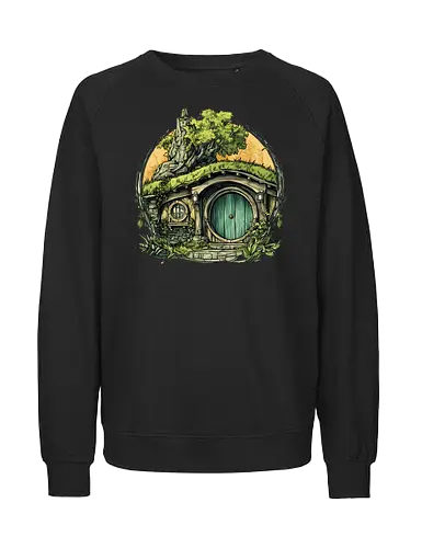 The Shire - lotr, hobbit, middle earth, bilbo, frodo baggins, Pen and Paper, green door, Wizard, fantasy novel, ttrpg gift, one ring, dark lord, sauron - Fairtrade Sweatshirt