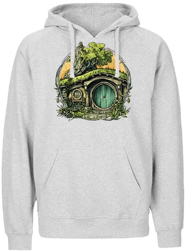 The Shire - lotr, hobbit, middle earth, bilbo, frodo baggins, Pen and Paper, green door, Wizard, fantasy novel, ttrpg gift, one ring, dark lord, sauron - Fairtrade Hoodie