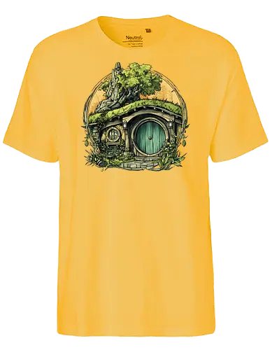 The Shire - lotr, hobbit, middle earth, bilbo, frodo baggins, Pen and Paper, green door, Wizard, fantasy novel, ttrpg gift, one ring, dark lord, sauron - Fairtrade T-Shirt