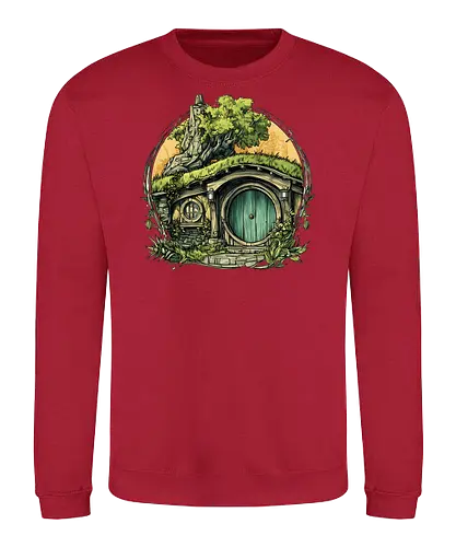 The Shire - lotr, hobbit, middle earth, bilbo, frodo baggins, Pen and Paper, green door, Wizard, fantasy novel, ttrpg gift, one ring, dark lord, sauron - Sweatshirt