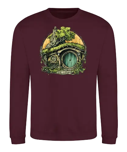 The Shire - lotr, hobbit, middle earth, bilbo, frodo baggins, Pen and Paper, green door, Wizard, fantasy novel, ttrpg gift, one ring, dark lord, sauron - Sweatshirt