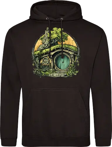 The Shire - lotr, hobbit, middle earth, bilbo, frodo baggins, Pen and Paper, green door, Wizard, fantasy novel, ttrpg gift, one ring, dark lord, sauron - Standard Hoodie