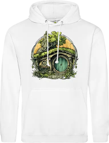 The Shire - lotr, hobbit, middle earth, bilbo, frodo baggins, Pen and Paper, green door, Wizard, fantasy novel, ttrpg gift, one ring, dark lord, sauron - Standard Hoodie
