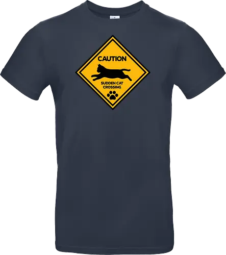 Caution: Sudden Cat Crossing Japan Art  - cat art, cat artwork, cat humor, cat lover, cat teeshirt, cute cats, funny cats, funny humor, funny quote, funny slogan, parody brand, parody design, parody logo, pop art, trending now - Standard T-Shirt