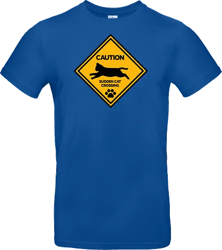 Caution: Sudden Cat Crossing Japan Art  - cat art, cat artwork, cat humor, cat lover, cat teeshirt, cute cats, funny cats, funny humor, funny quote, funny slogan, parody brand, parody design, parody logo, pop art, trending now - Standard T-Shirt