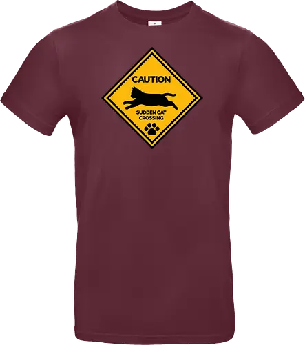Caution: Sudden Cat Crossing Japan Art  - cat art, cat artwork, cat humor, cat lover, cat teeshirt, cute cats, funny cats, funny humor, funny quote, funny slogan, parody brand, parody design, parody logo, pop art, trending now - Standard T-Shirt