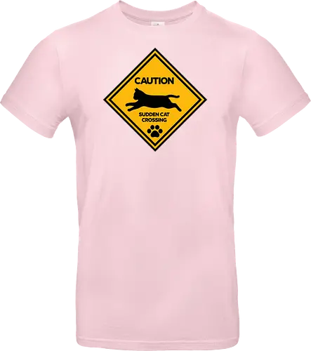 Caution: Sudden Cat Crossing Japan Art  - cat art, cat artwork, cat humor, cat lover, cat teeshirt, cute cats, funny cats, funny humor, funny quote, funny slogan, parody brand, parody design, parody logo, pop art, trending now - Standard T-Shirt