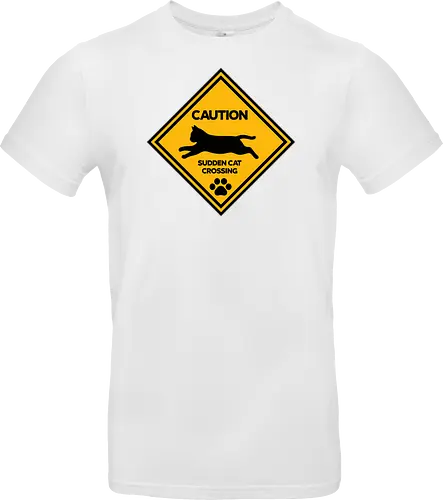 Caution: Sudden Cat Crossing Japan Art  - cat art, cat artwork, cat humor, cat lover, cat teeshirt, cute cats, funny cats, funny humor, funny quote, funny slogan, parody brand, parody design, parody logo, pop art, trending now - Standard T-Shirt
