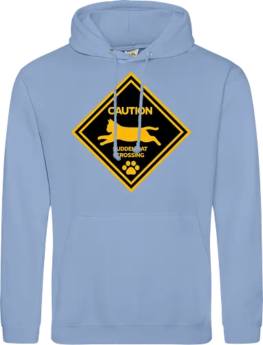 Caution: Sudden Cat Crossing Japan Art Nº2 - cat art, cat artwork, cat humor, cat lover, cat teeshirt, cute cats, funny cats, funny humor, funny quote, funny slogan, parody brand, parody design, parody logo, pop art, trending now - Standard Hoodie