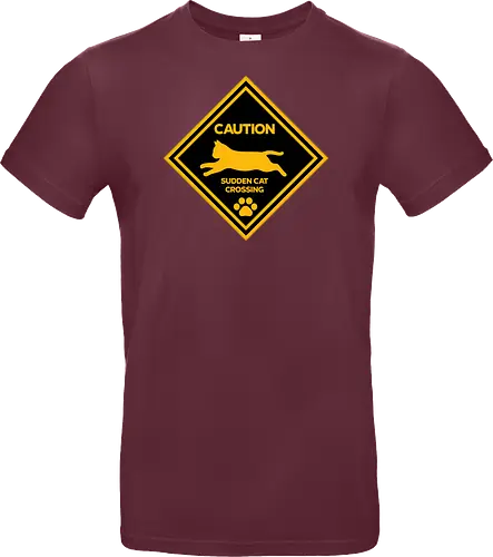 Caution: Sudden Cat Crossing Japan Art Nº2 - cat art, cat artwork, cat humor, cat lover, cat teeshirt, cute cats, funny cats, funny humor, funny quote, funny slogan, parody brand, parody design, parody logo, pop art, trending now - Standard T-Shirt