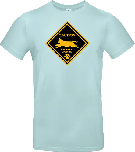 Caution: Sudden Cat Crossing Japan Art Nº2 - cat art, cat artwork, cat humor, cat lover, cat teeshirt, cute cats, funny cats, funny humor, funny quote, funny slogan, parody brand, parody design, parody logo, pop art, trending now - Standard T-Shirt