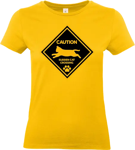 Caution: Sudden Cat Crossing Japan Art Nº2 - cat art, cat artwork, cat humor, cat lover, cat teeshirt, cute cats, funny cats, funny humor, funny quote, funny slogan, parody brand, parody design, parody logo, pop art, trending now - Standard T-Shirt (Frauen)