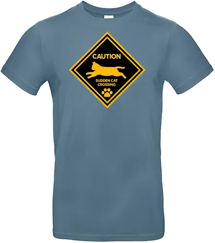 Caution: Sudden Cat Crossing Japan Art Nº2 - cat art, cat artwork, cat humor, cat lover, cat teeshirt, cute cats, funny cats, funny humor, funny quote, funny slogan, parody brand, parody design, parody logo, pop art, trending now - Standard T-Shirt