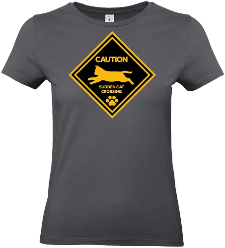 Caution: Sudden Cat Crossing Japan Art Nº2 - cat art, cat artwork, cat humor, cat lover, cat teeshirt, cute cats, funny cats, funny humor, funny quote, funny slogan, parody brand, parody design, parody logo, pop art, trending now - Standard T-Shirt (Frauen)
