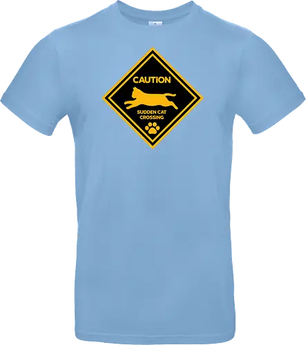 Caution: Sudden Cat Crossing Japan Art Nº2 - cat art, cat artwork, cat humor, cat lover, cat teeshirt, cute cats, funny cats, funny humor, funny quote, funny slogan, parody brand, parody design, parody logo, pop art, trending now - Standard T-Shirt