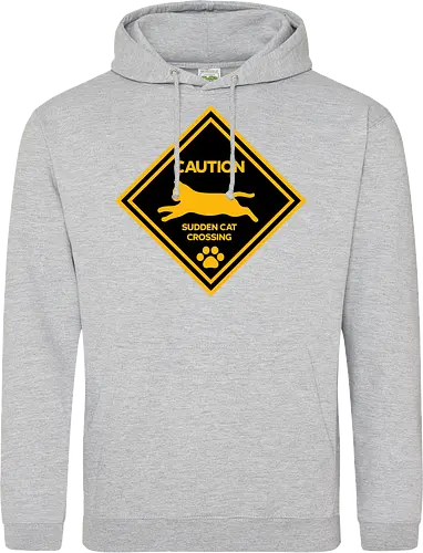 Caution: Sudden Cat Crossing Japan Art Nº2 - cat art, cat artwork, cat humor, cat lover, cat teeshirt, cute cats, funny cats, funny humor, funny quote, funny slogan, parody brand, parody design, parody logo, pop art, trending now - Standard Hoodie