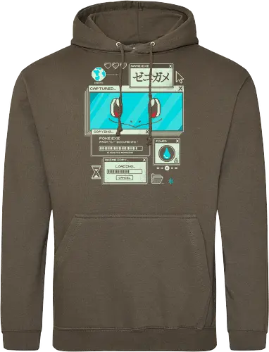 Aquatic Download - anime, retro, pixel, gaming, water, japanese, nostalgia, geek, nerd, blue, turtle, ocean - Standard Hoodie