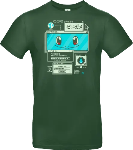 Aquatic Download - anime, retro, pixel, gaming, water, japanese, nostalgia, geek, nerd, blue, turtle, ocean - Standard T-Shirt