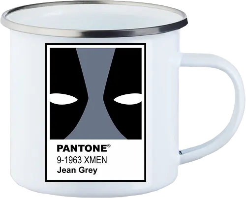 dead grey  - xmen, Antihero, superhero, mutant, cool, parody, pantone, colour, antihero, simple - Emailletasse