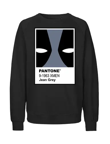 dead grey  - xmen, Antihero, superhero, mutant, cool, parody, pantone, colour, antihero, simple - Fairtrade Sweatshirt