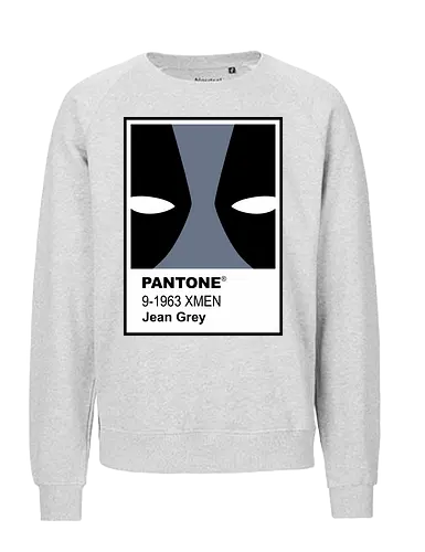 dead grey  - xmen, Antihero, superhero, mutant, cool, parody, pantone, colour, antihero, simple - Fairtrade Sweatshirt