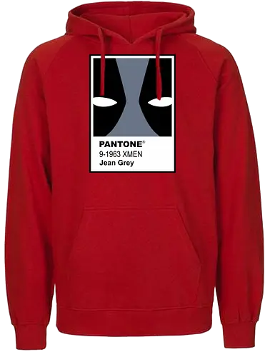 dead grey  - xmen, Antihero, superhero, mutant, cool, parody, pantone, colour, antihero, simple - Fairtrade Hoodie