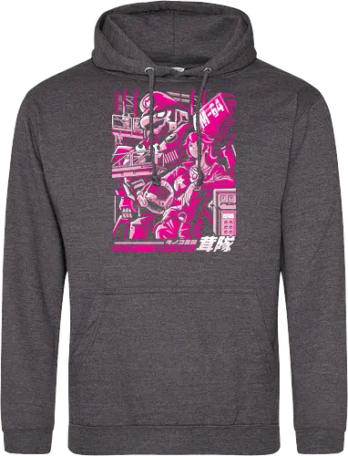 Turtle destroyer - mario bros, peach, mecha, robot, gundam, mashup, anime, japan - Standard Hoodie