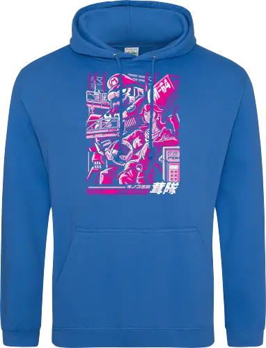 Turtle destroyer - mario bros, peach, mecha, robot, gundam, mashup, anime, japan - Standard Hoodie