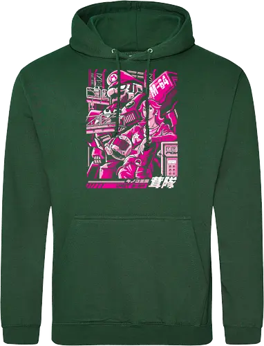 Turtle destroyer - mario bros, peach, mecha, robot, gundam, mashup, anime, japan - Standard Hoodie
