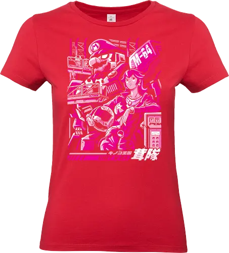 Turtle destroyer - mario bros, peach, mecha, robot, gundam, mashup, anime, japan - Standard T-Shirt (Frauen)