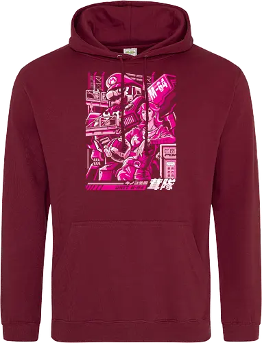 Turtle destroyer - mario bros, peach, mecha, robot, gundam, mashup, anime, japan - Standard Hoodie