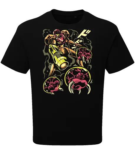 Larva swarm - Bounty Hunter, ridley, alien, space, scifi, game, gaming, video game, zebes, galaxy - Oversize T-Shirt