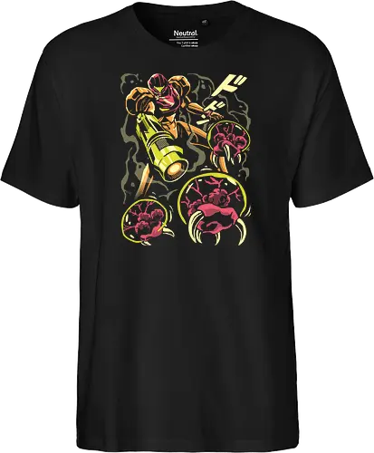 Larva swarm - Bounty Hunter, ridley, alien, space, scifi, game, gaming, video game, zebes, galaxy - Fairtrade T-Shirt