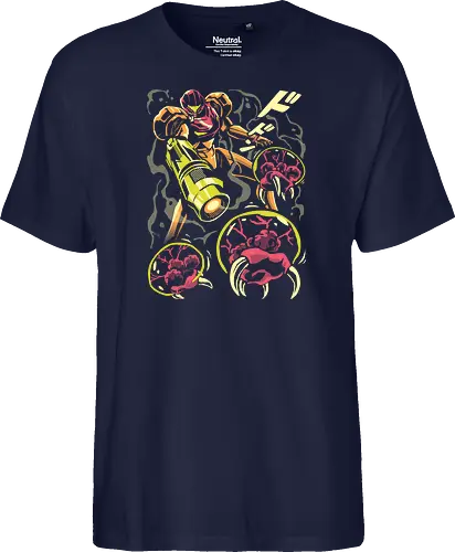 Larva swarm - Bounty Hunter, ridley, alien, space, scifi, game, gaming, video game, zebes, galaxy - Fairtrade T-Shirt