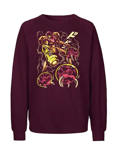 Larva swarm - Bounty Hunter, ridley, alien, space, scifi, game, gaming, video game, zebes, galaxy - Fairtrade Sweatshirt