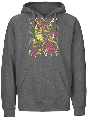 Larva swarm - Bounty Hunter, ridley, alien, space, scifi, game, gaming, video game, zebes, galaxy - Fairtrade Hoodie
