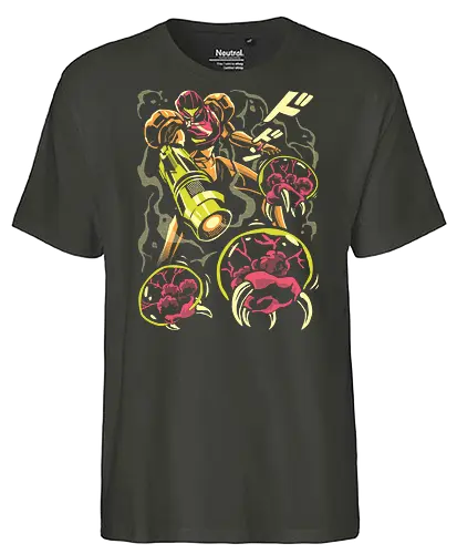 Larva swarm - Bounty Hunter, ridley, alien, space, scifi, game, gaming, video game, zebes, galaxy - Fairtrade T-Shirt