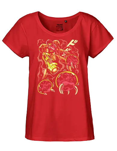 Larva swarm - Bounty Hunter, ridley, alien, space, scifi, game, gaming, video game, zebes, galaxy - Fairtrade Girl Shirt