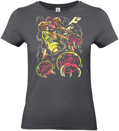 Larva swarm - Bounty Hunter, ridley, alien, space, scifi, game, gaming, video game, zebes, galaxy - Standard T-Shirt (Frauen)