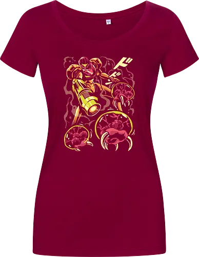 Larva swarm - Bounty Hunter, ridley, alien, space, scifi, game, gaming, video game, zebes, galaxy - Damen T-Shirt