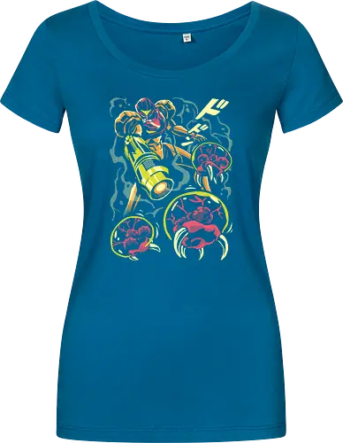 Larva swarm - Bounty Hunter, ridley, alien, space, scifi, game, gaming, video game, zebes, galaxy - Damen T-Shirt