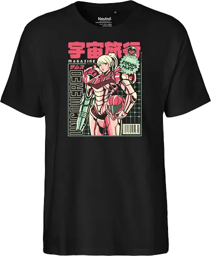 Space voyage - Bounty Hunter, ridley, alien, space, scifi, game, gaming, video game, zebes, galaxy - Fairtrade T-Shirt