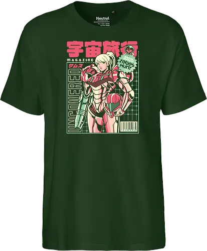 Space voyage - Bounty Hunter, ridley, alien, space, scifi, game, gaming, video game, zebes, galaxy - Fairtrade T-Shirt