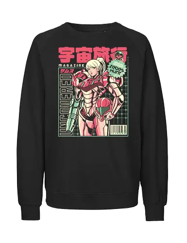 Space voyage - Bounty Hunter, ridley, alien, space, scifi, game, gaming, video game, zebes, galaxy - Fairtrade Sweatshirt