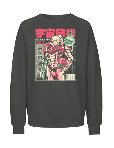 Space voyage - Bounty Hunter, ridley, alien, space, scifi, game, gaming, video game, zebes, galaxy - Fairtrade Sweatshirt