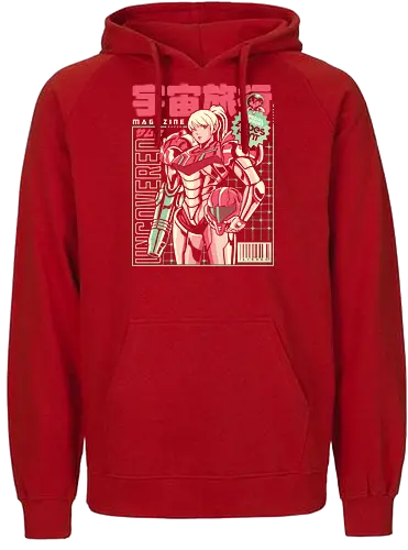 Space voyage - Bounty Hunter, ridley, alien, space, scifi, game, gaming, video game, zebes, galaxy - Fairtrade Hoodie