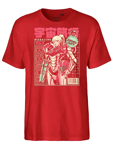 Space voyage - Bounty Hunter, ridley, alien, space, scifi, game, gaming, video game, zebes, galaxy - Fairtrade T-Shirt